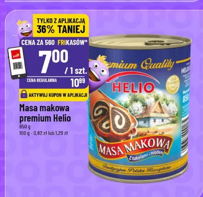 Masa makowa premium Helio promocja w POLOmarket