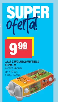 Jajka kurze z wolnego wybiegu rozm. M Invest Michel promocja w SPAR