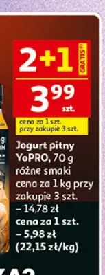 Jogurt pitny YoPRO promocja w Auchan