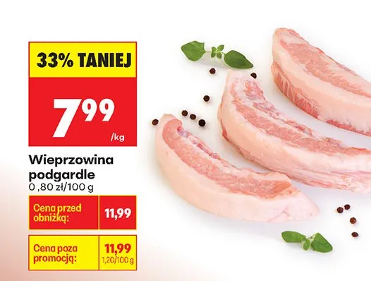 Wieprzowina podgardle promocja w Biedronka
