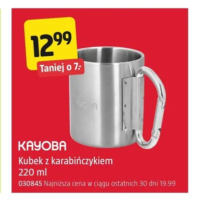 Kubek z karabińczykiem Kayoba 220 ml promocja w Jula