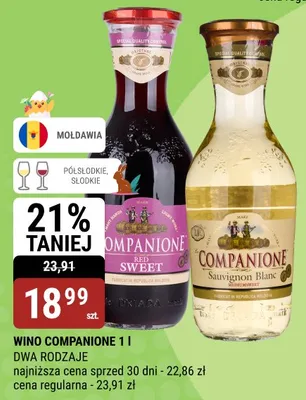 Wino Companione dwa rodzaje promocja w bi1