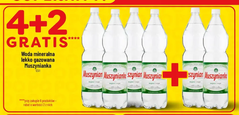 Woda mineralna lekko gazowana Muszynianka promocja w POLOmarket
