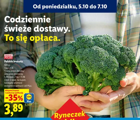 Brokuły polskie Ryneczek Lidla promocja w Lidl