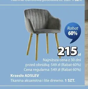 Krzesło ADSLEV promocja w Jysk