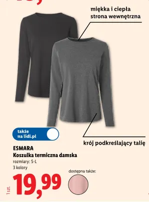 Koszulka termiczna damska Esmara promocja w Lidl