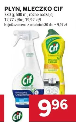 Płyn, mleczko Cif promocja w Stokrotka