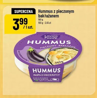 Hummus z pieczonym bakłażanem Lovica Foodé promocja w POLOmarket