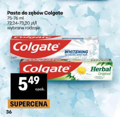 Pasta do zębów Colgate Whitening promocja w Delikatesy Centrum