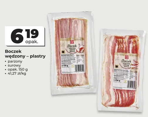 Boczek wędzony parzony w plastrach Fine Life promocja w Odido