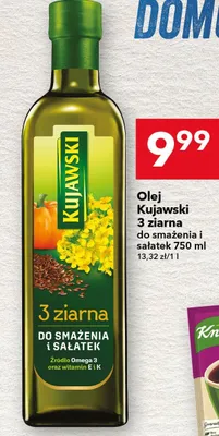 Olej Kujawski 3 ziarna do smażenia i sałatek promocja w LEWIATAN