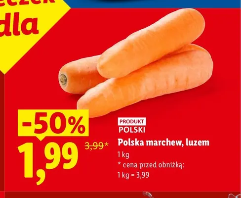 Marchew polska luzem promocja w Lidl