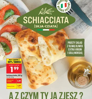 Pieczywo Schiacciata promocja w Biedronka