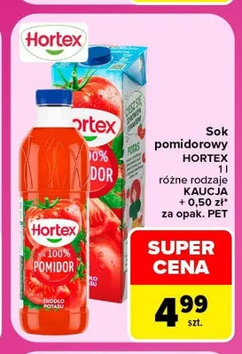 Sok pomidorowy Hortex promocja w Carrefour