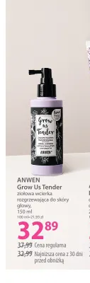Grow Us Tender ziołowa wcierka rozgrzewająca do skóry głowy Anwen promocja w Hebe