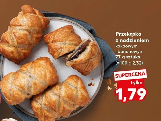 Przekąska z nadzieniem kakaowym i bananowym promocja w Kaufland