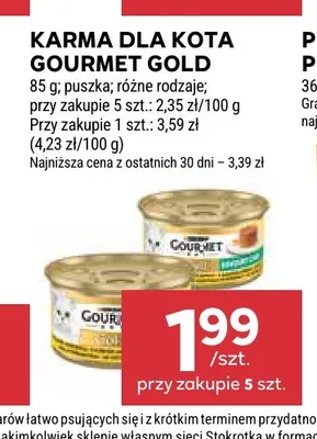 Karma dla kota Gourmet Gold promocja w Stokrotka