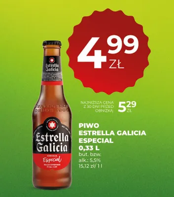 Piwo Estrella Galicia Especial promocja w Duży Ben