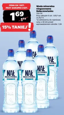 Woda mineralna niegazowana Nałęczowianka promocja w Netto