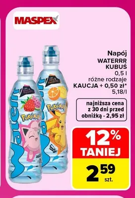 Napój Waterrr Kubuś promocja w Carrefour Market