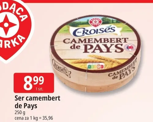 Ser camembert de Pays Les Croisés promocja w Leclerc