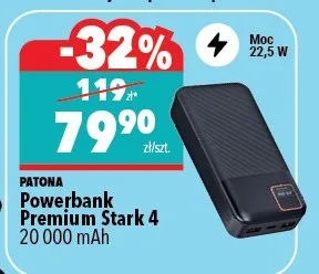 Powerbank Premium Stark 4 20 000 mAh Patona promocja w Biedronka Home