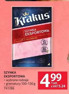 Szynka eksportowa Krakus promocja w Selgros