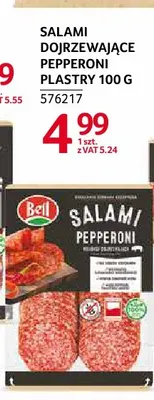 Salami dojrzewające pepperoni plastry Bell promocja w Selgros