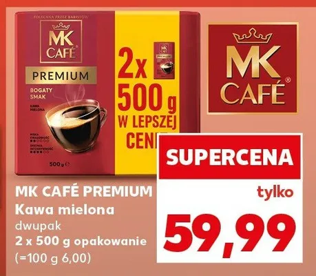 Kawa mielona dwupak 2x500g opakowanie promocja w Kaufland