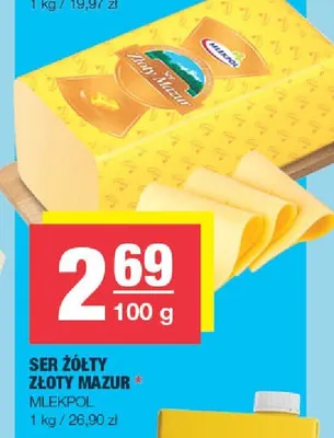 Ser żółty Złoty Mazur promocja w SPAR