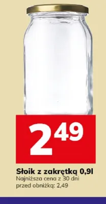 Słoik z zakrętką 0,9 l promocja w Hitpol