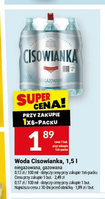 Woda gazowana Cisowianka promocja w Twój Market