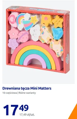 Drewniana tęcza Mini Matters 16-częściowa promocja w Action