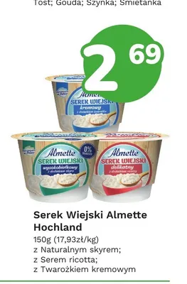 Serek wiejski Almette Hochland z serem ricotta promocja w Limonka