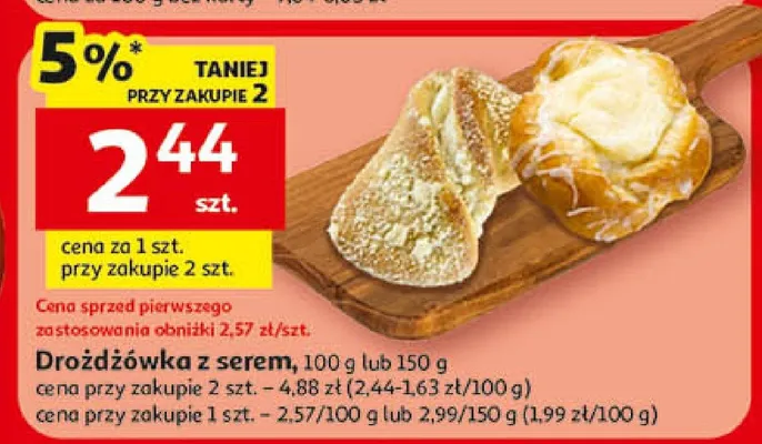 Drożdżówka z serem promocja w Auchan