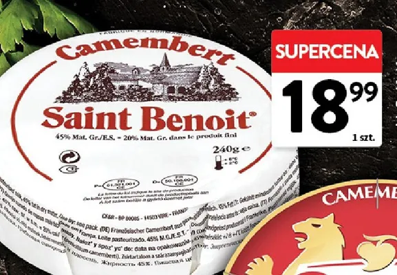 Ser Saint Benoit Camembert promocja w Intermarche