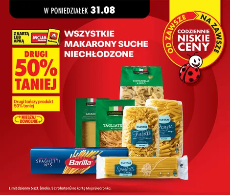 Makaron tagliatelle all'uovo GustoBello promocja w Biedronka