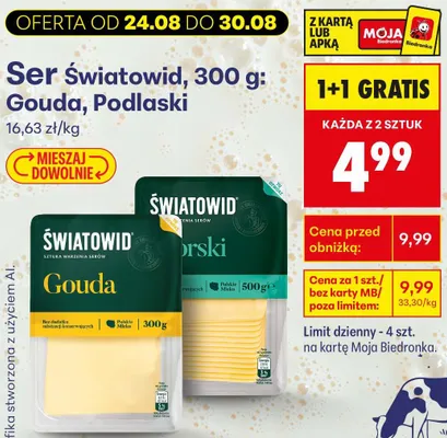 Ser podlaski w plastrach Światowid promocja w Biedronka