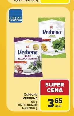 Cukierki ziołowe Melisa Verbena promocja w Carrefour