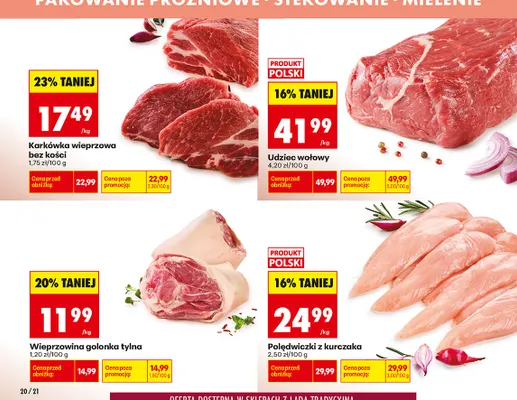 Karkówka wieprzowa bez kości promocja w Biedronka