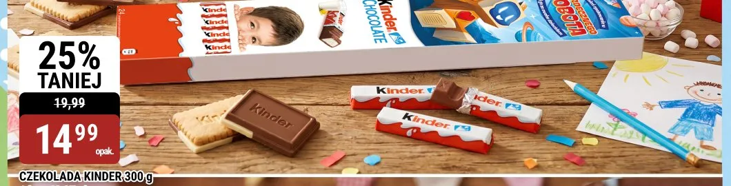 Czekolada Kinder 300g promocja w bi1
