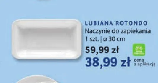 Naczynie do zapiekania 30 cm Lubiana Rotondo promocja w Stokrotka