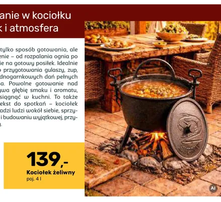 Kociołek żeliwny poj. 4 l promocja w Bricomarche
