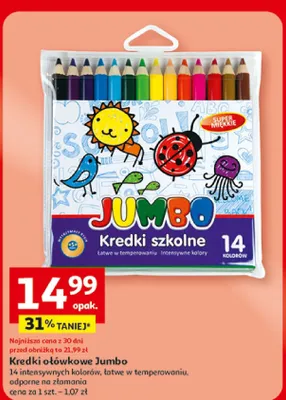 Kredki ołówkowe Jumbo promocja w Auchan