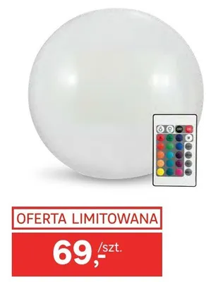 Kula solarna RGB z pilotem POLLUX 20 cm promocja w Leroy Merlin