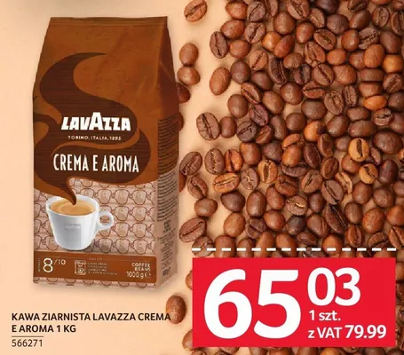 Kawa ziarnista Lavazza Crema e Aroma 1 kg promocja w Selgros