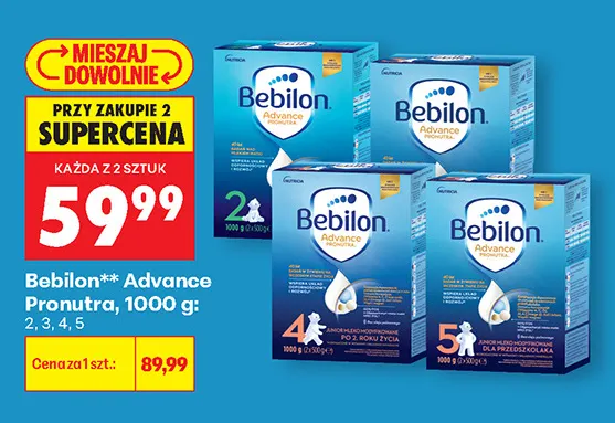 Mleko modyfikowane Bebilon Advance Pronutra 3 promocja w Biedronka