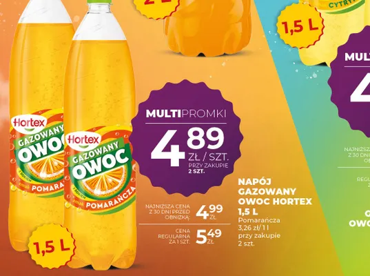 Napój Gazowany Owoc Hortex 1,5L Pomarańcza promocja w Duży Ben