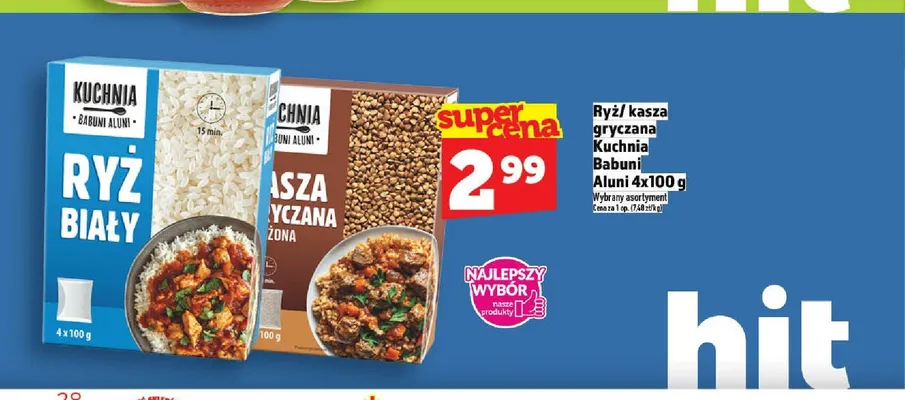 Kasza gryczana prażona Kuchnia Babuni Aluni 4-pak 100g promocja w TOPAZ