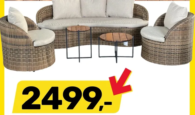 Zestaw ogrodowy Palermo sofa fotele stoliki promocja w Bricomarche